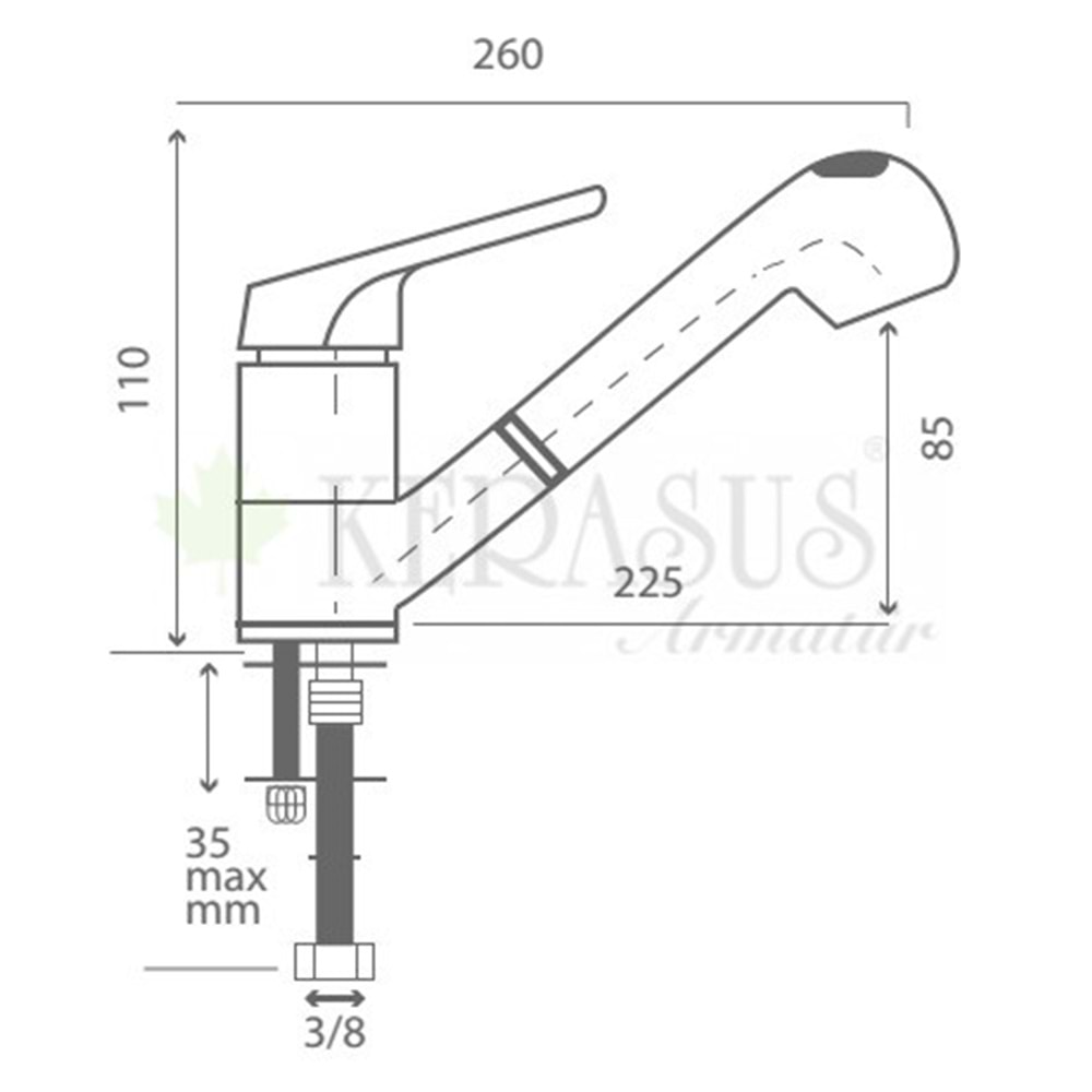 KERASUS TURKUAZ SERİSİ - MEGA MİX SPİRALLİ EVYE BATARYASI