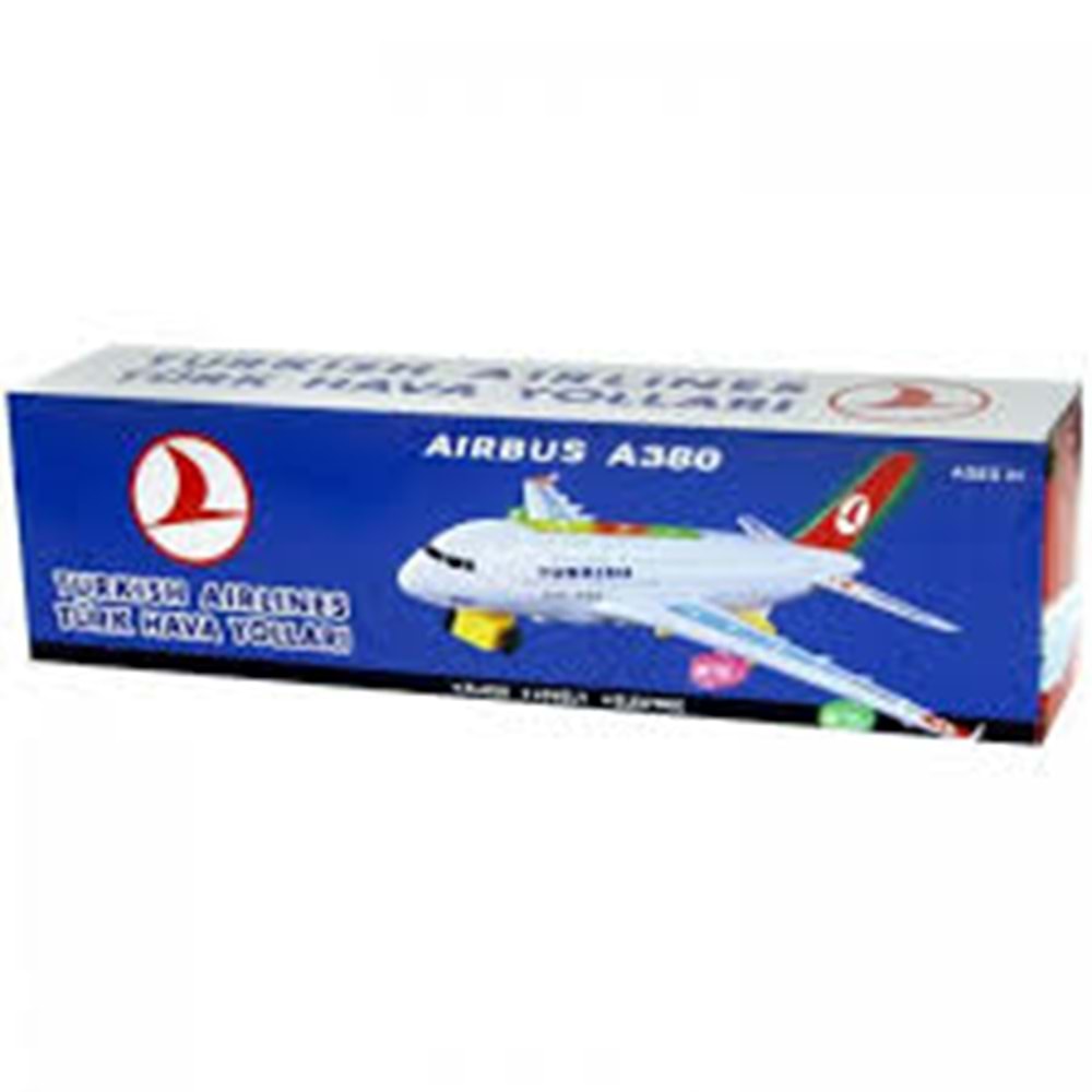 TÜRKİSH AİRLİNES PİLLİ IŞIKLI UÇAK A-380