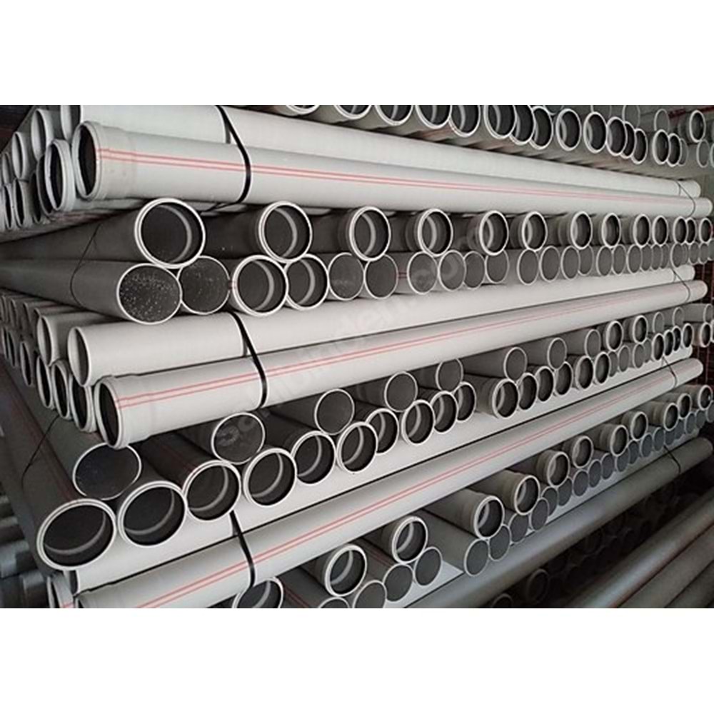 200X6000mm 3,2 PVC PİS SU BORUSU ( KALDE )