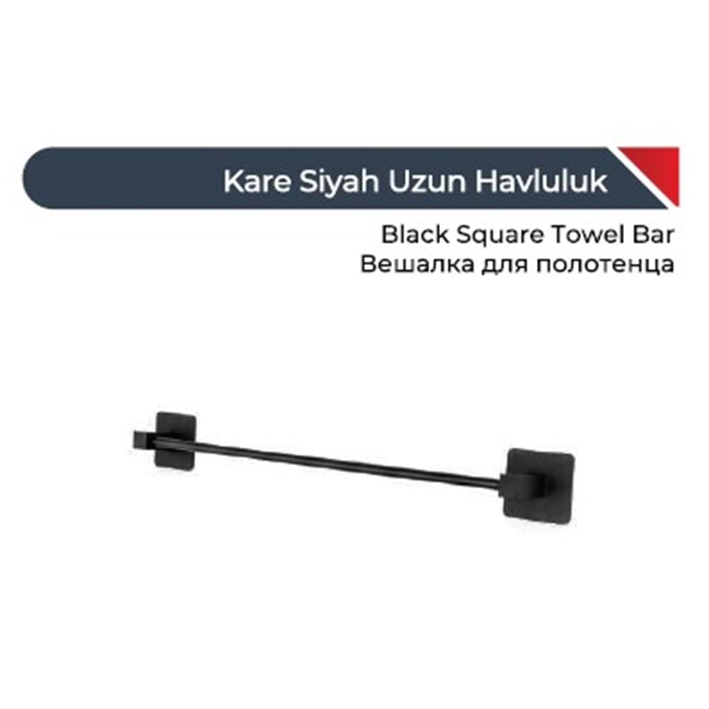 ALPER BANYO JASMİN KARE SİYAH YAPIŞKANLI UZUN HAVLULUK ( VAKUM AMBALAJ )