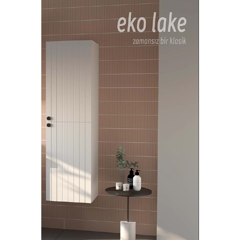 HİLTON BANYO DOLABI - EKO LAKE BOY DOLABI BEYAZ