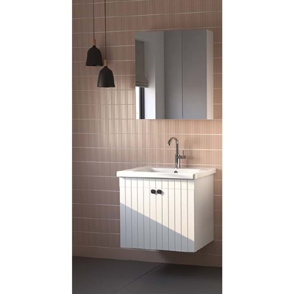 HİLTON BANYO DOLABI - EKO LAKE 65 BEYAZ