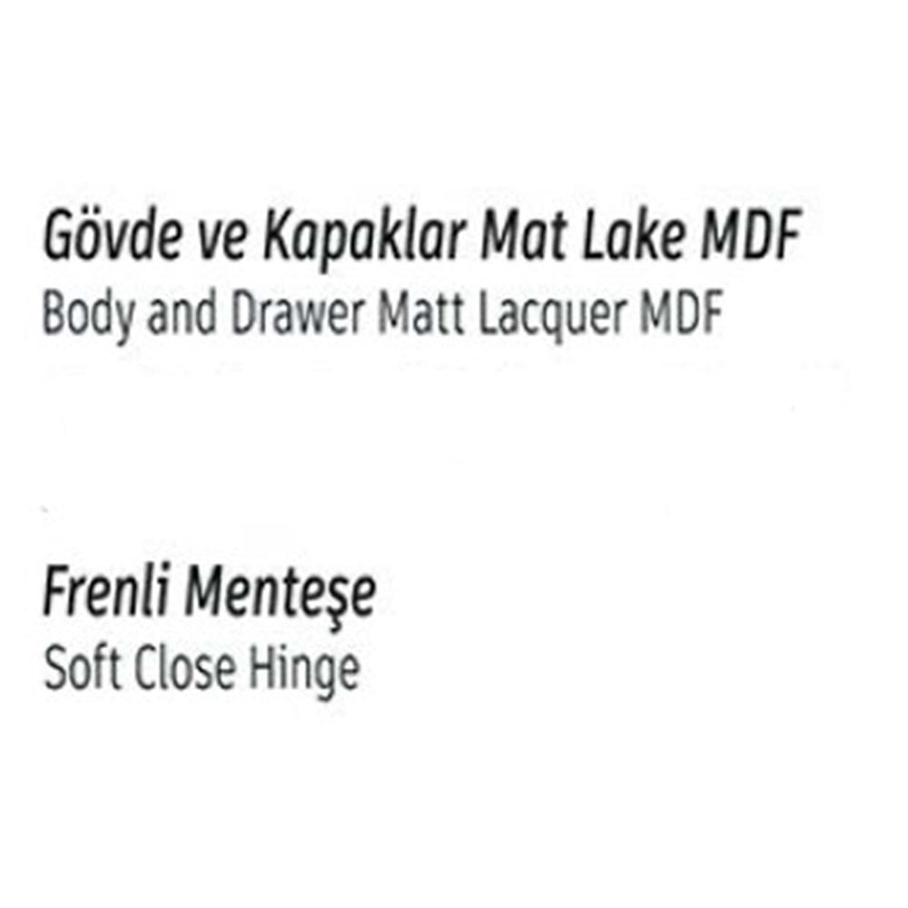 HİLTON BANYO DOLABI - İLYADA BOY DOLABI MAT LAKE ANTRASİT