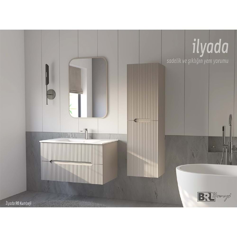 HİLTON BANYO DOLABI - İLYADA 90 MAT LAKE BEYAZ