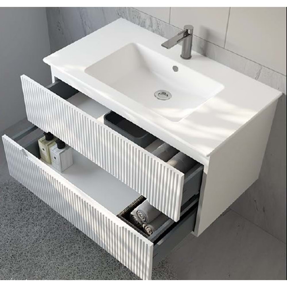 HİLTON BANYO DOLABI - İLYADA 90 MAT LAKE ANTRASİT