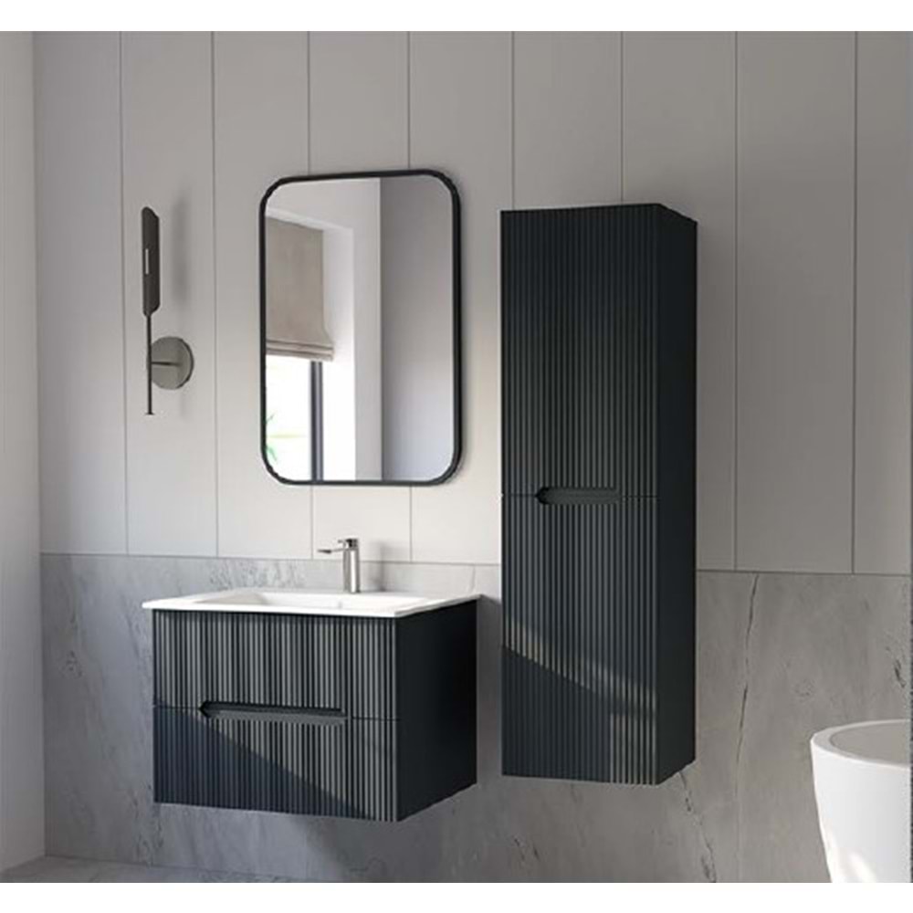 HİLTON BANYO DOLABI - İLYADA 90 MAT LAKE ANTRASİT