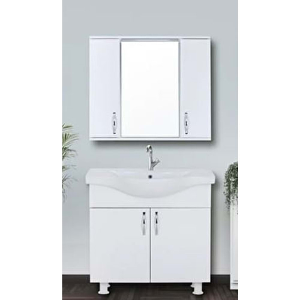 HİLTON BANYO DOLABI - KLASİK 100 BEYAZ