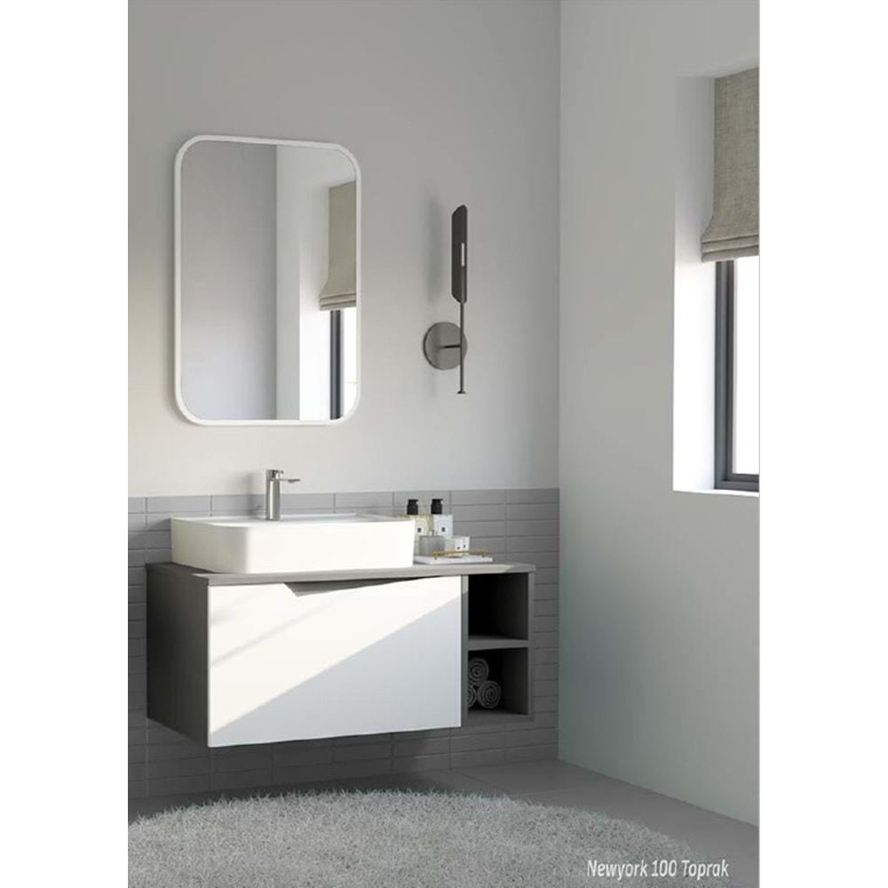 HİLTON BANYO DOLABI - NEWYORK 100 MAT LAKE TOPRAK