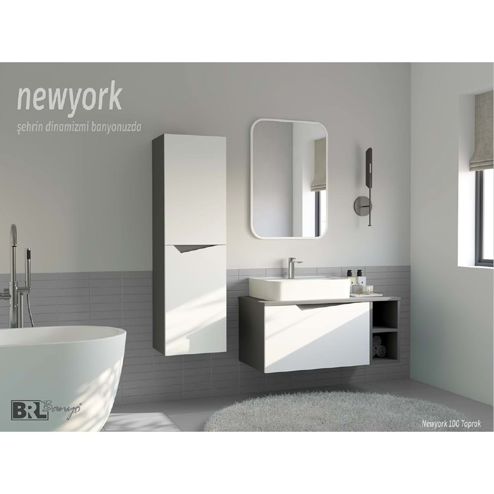 HİLTON BANYO DOLABI - NEWYORK 100 MAT LAKE TOPRAK