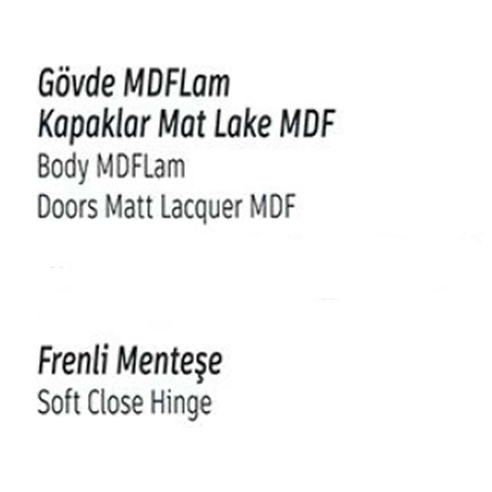 HİLTON BANYO DOLABI - NEWYORK BOY DOLABI MAT LAKE TOPRAK