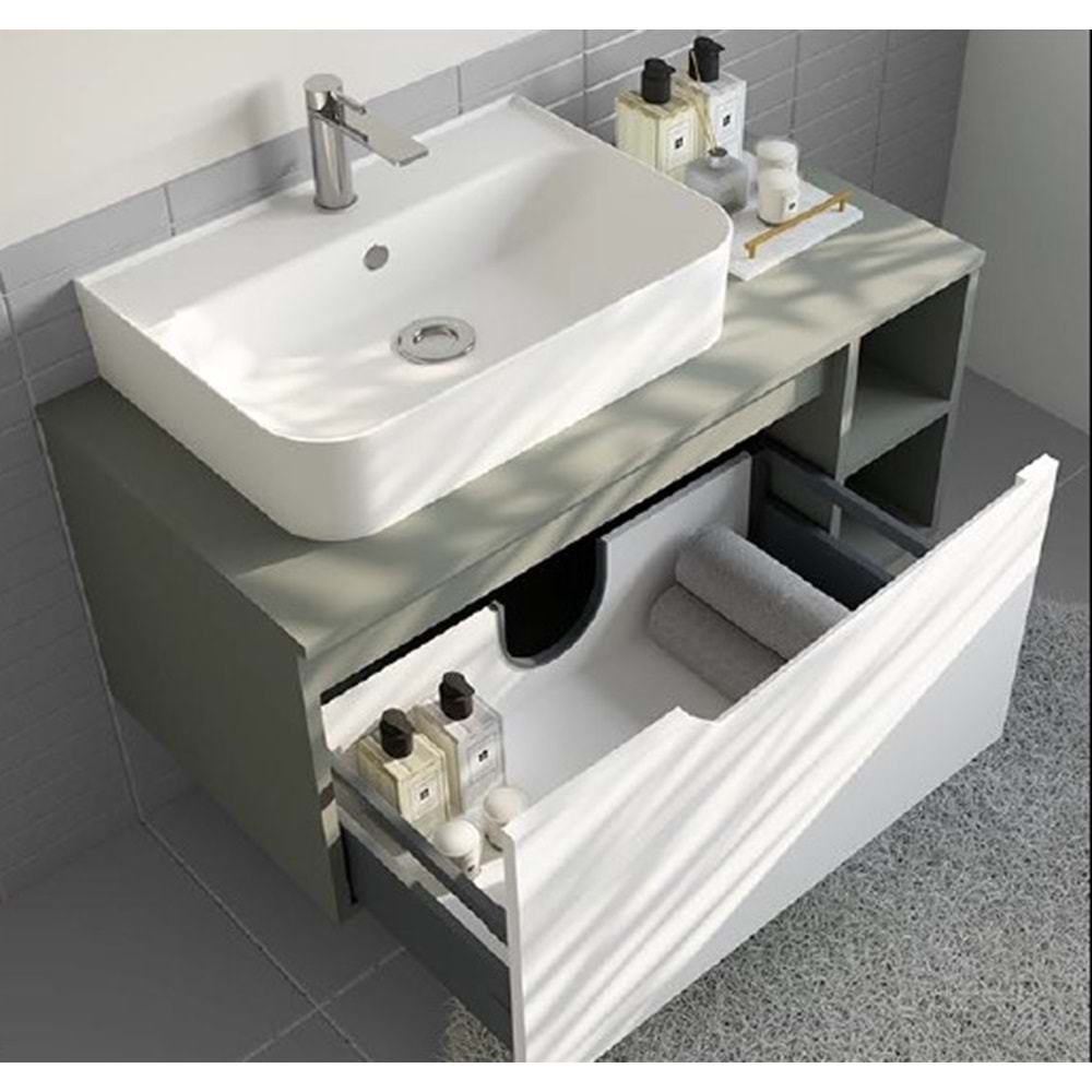 HİLTON BANYO DOLABI - NEWYORK 80 MAT LAKE TOPRAK