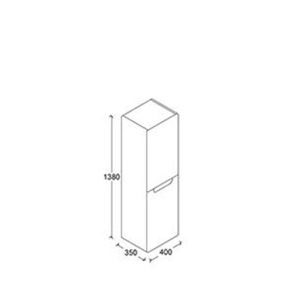 HİLTON BANYO DOLABI - SHARP BOY DOLABI MAT LAKE ROYAL MEŞE / BEYAZ