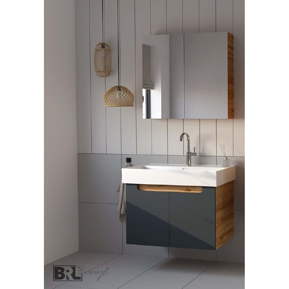 HİLTON BANYO DOLABI - SHARP 60 ROYAL MEŞE / ANTRASİT