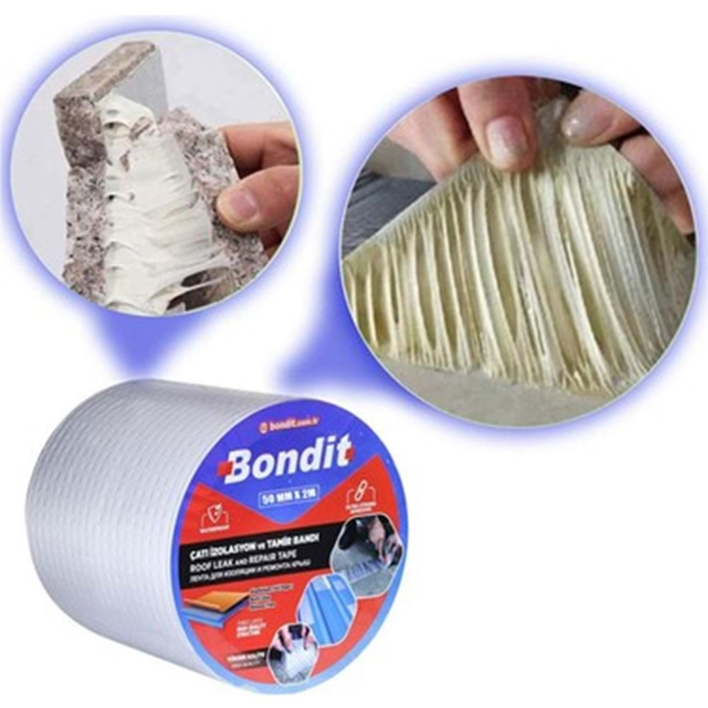 BONDİT ÇATI İZOLASYON VE TAMİR BANDI ( 70 mm x 2 mt ) BNDC207