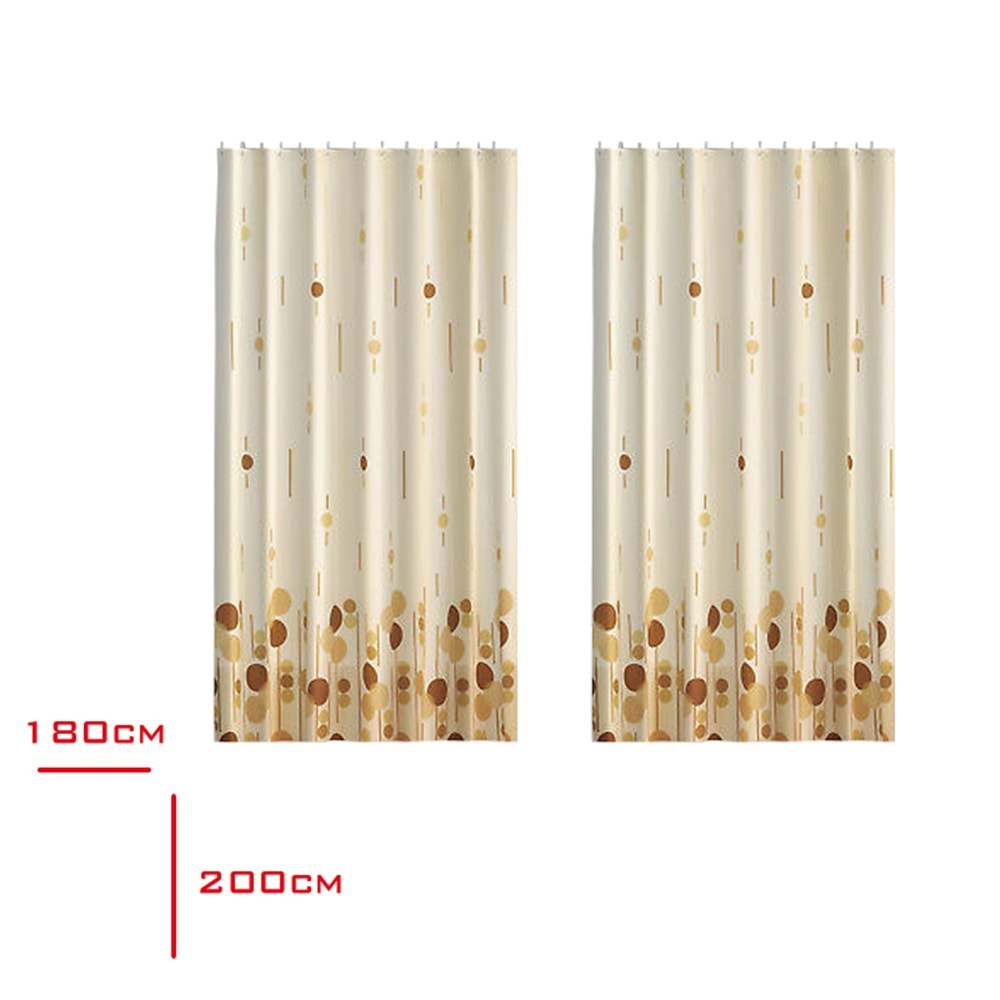 BANYO PERDESİ ÇİFT KANAT ( 90cm + 90cm ) x 200cm ( STOĞUMUZDAKİ RENKLERDEN GÖNDERİLECEKTİR )