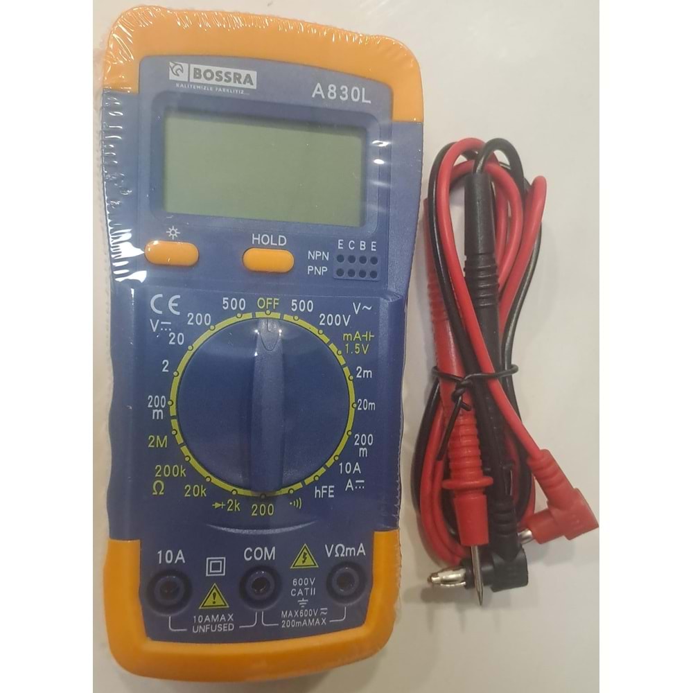 BOSSRA FONKSİYONLU DİJİTAL MUTİMETRE ÖLÇÜ ALETİ ( AVOMETRE )