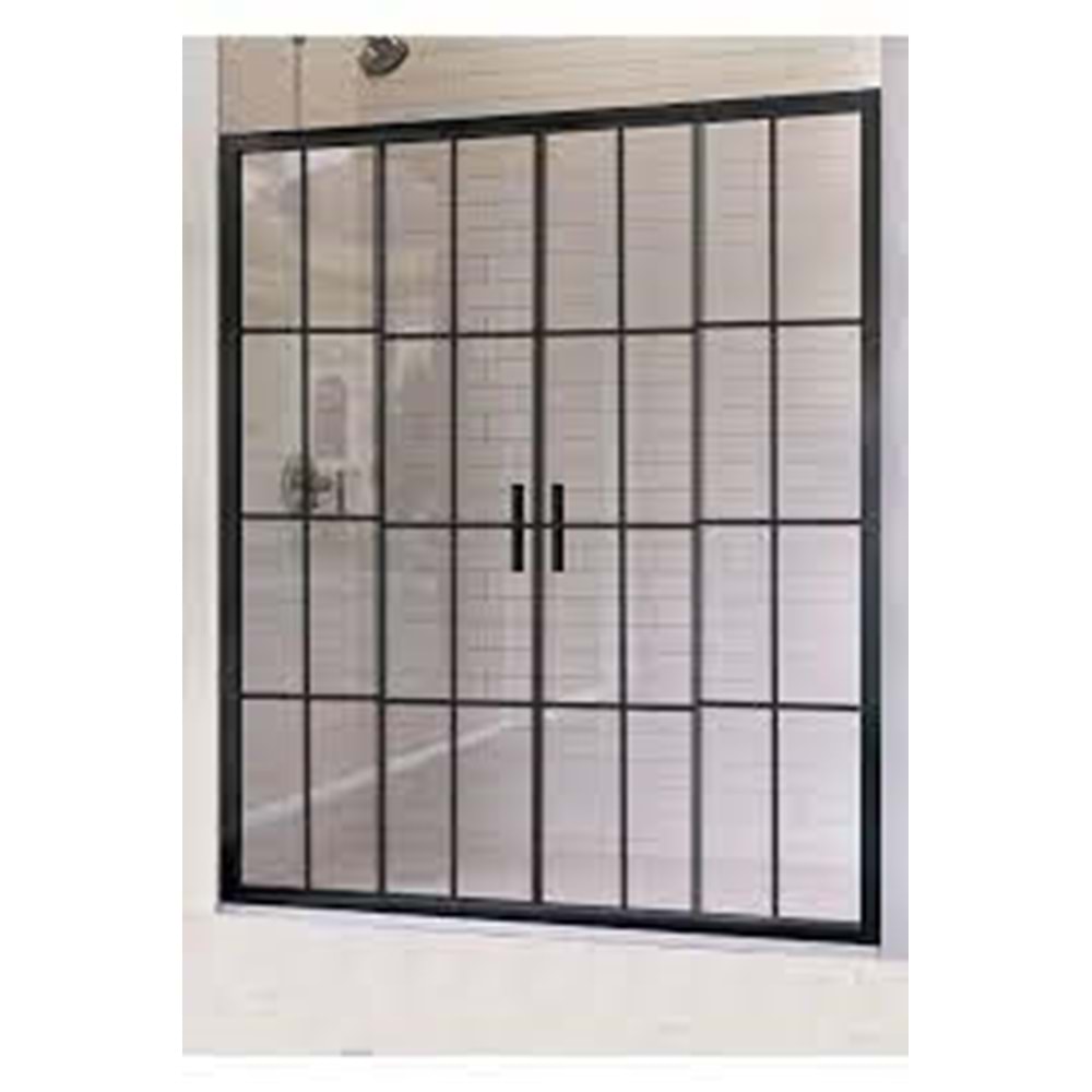 DUŞAKABİN 6mm CAM 2 SABİT 2 ÇALIŞIR 161-180 cm H:190cm - KAROLAJ ŞEFFAF CAM