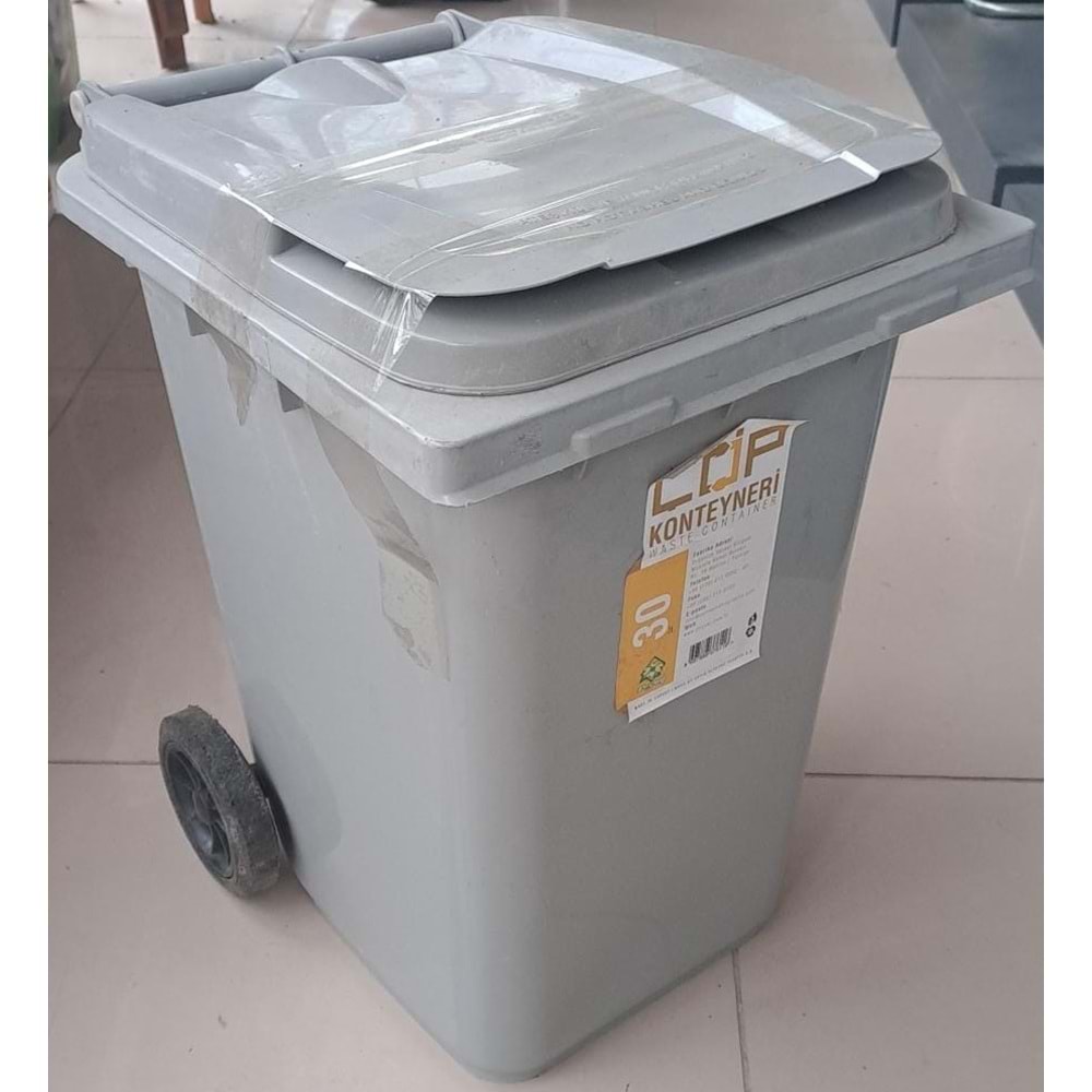 ÇÖP KONTEYNER 30 Lt. ÇETİN GRİ ( H : 48 x 33 x 40 cm )