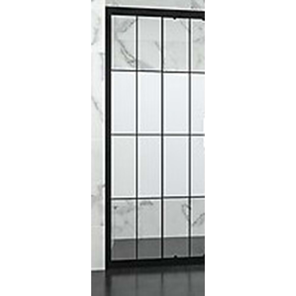DUŞAKABİN 6mm CAM YAN PANEL 81-100 cm H:190cm - KAROLAJ DESENLİ CAM