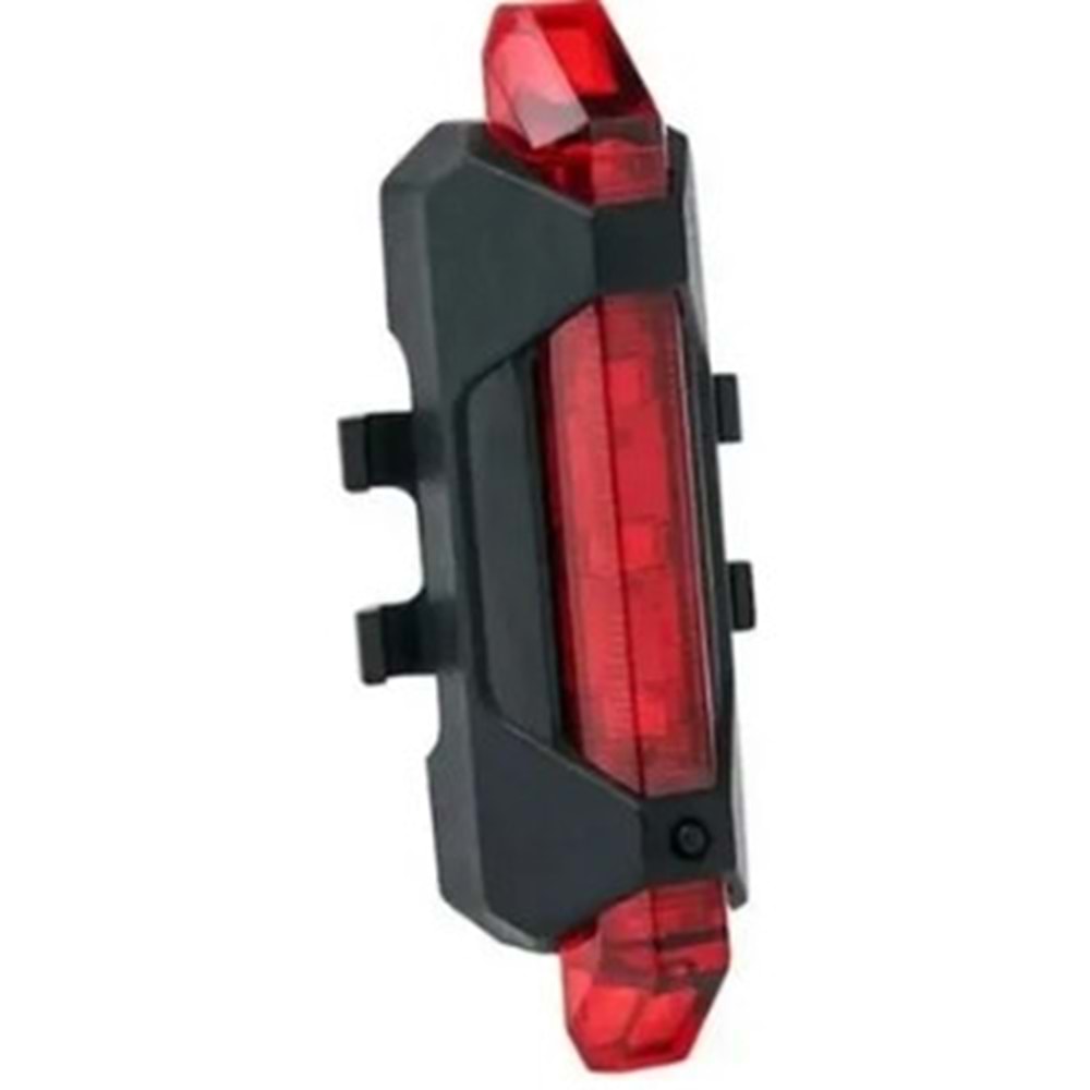 ŞARJLI BİSİKLET IŞIĞI LED ÇOK FONKSİYONLU USB GİRİŞLİ - KIRMIZI