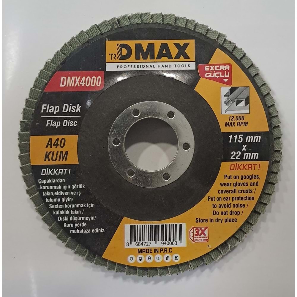 DMAX FLAP DİSK ( 115 x 22 mm ) - A40 KUM ZIMPARA