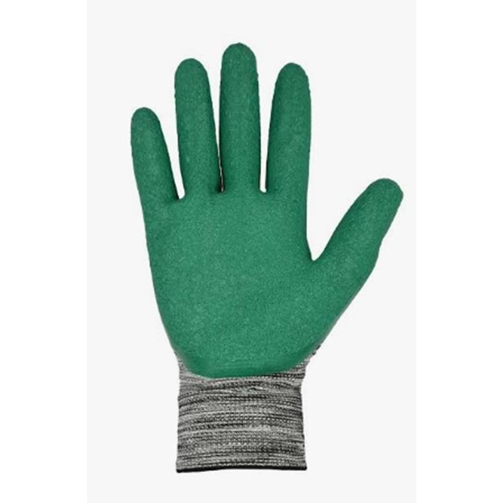 İŞ ELDİVENİ - HAS-TEC EL-050 LATEX KAPLAMA KAYDIRMAZ CAMCI ELDİVENİ 10 NO