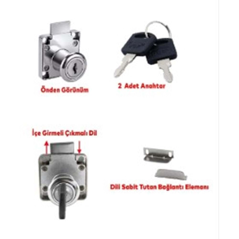 EMKA MAX KARE ÇEKMECE KİLİDİ ( EMKA5407 )