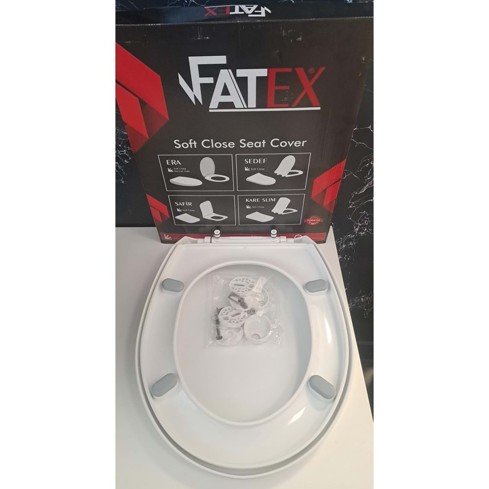 FATEX ERA SOFT ( 36 x 45 cm ) YAVAŞ KAPANAN PLASTİK KLOZET KAPAĞI