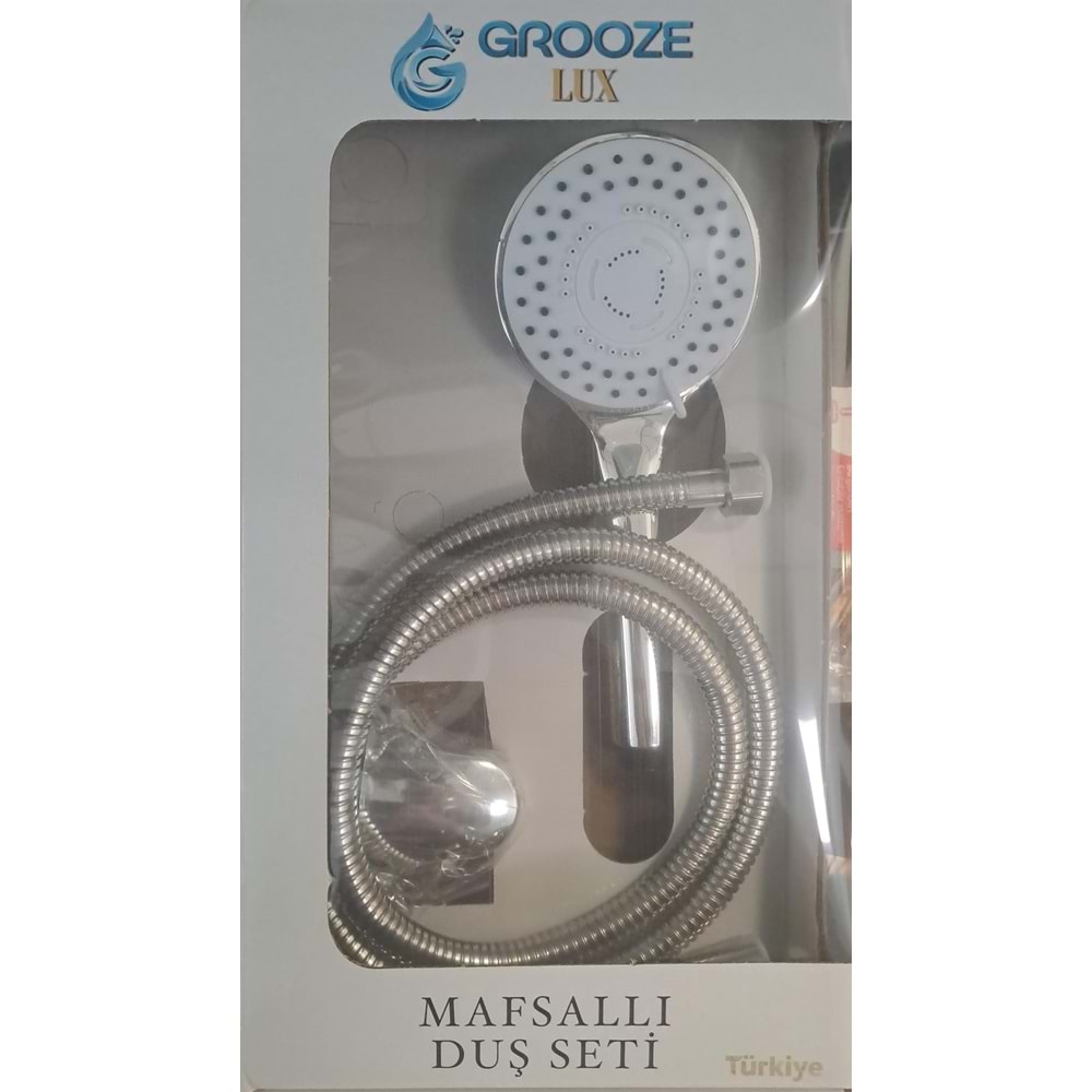 GROOZE MAFSALLI LÜX DUŞ SETİ - DUŞ TAKIMI - BEYAZ FONKSİYONLU - KUTU AMBALAJ