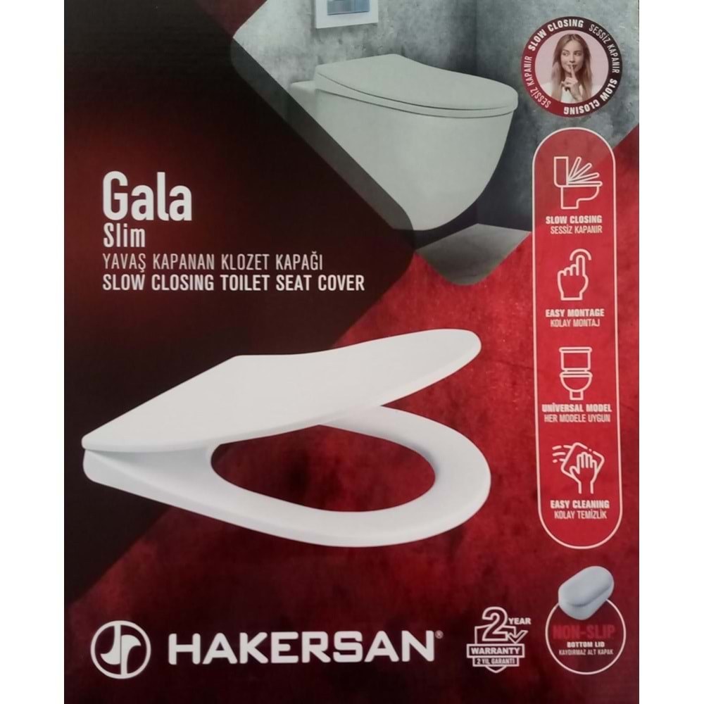 HAKERSAN GALA YAVAŞ KAPANAN KLOZET KAPAĞI