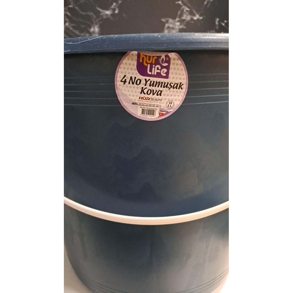 HÜRSAN TEMİZLİK KOVASI YUMUŞAK 4 NO HP014