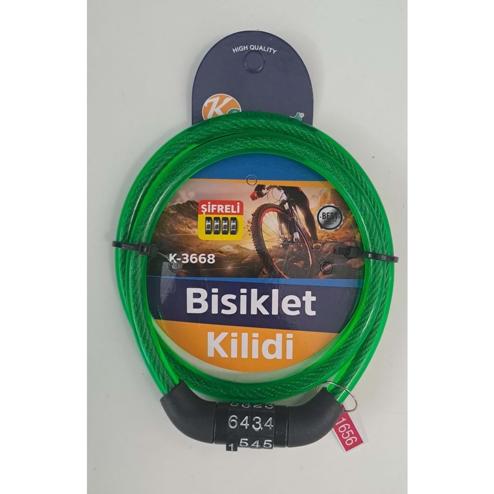 KSMART BİSİKLET KİLİDİ ŞİFRELİ K-3668