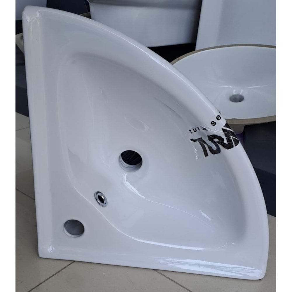 KÖŞE LAVABO 40X40cm TURAVİT
