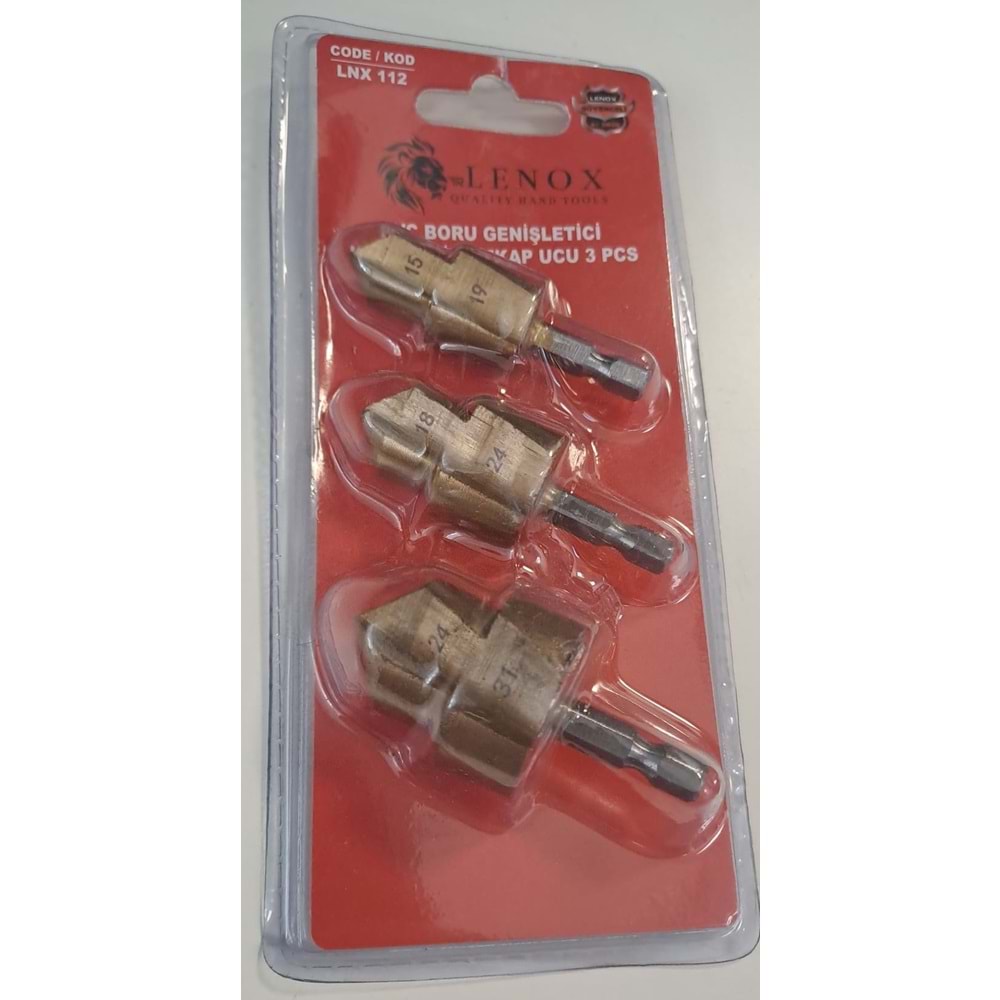 LENOX 3 PARÇA PVC BORU GENİŞLETİCİ KADEMELİ MATKAP UCU