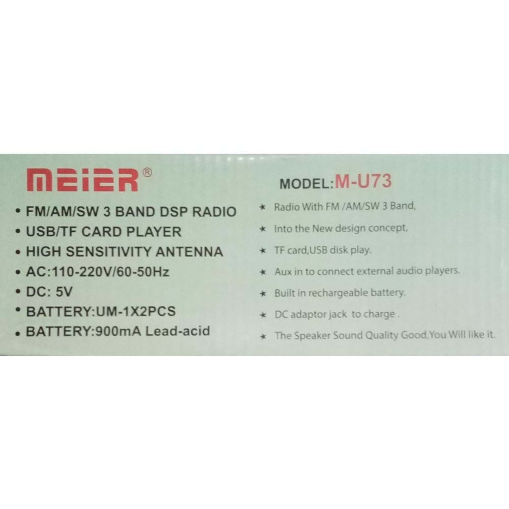 MEİER M-U73 RADYO