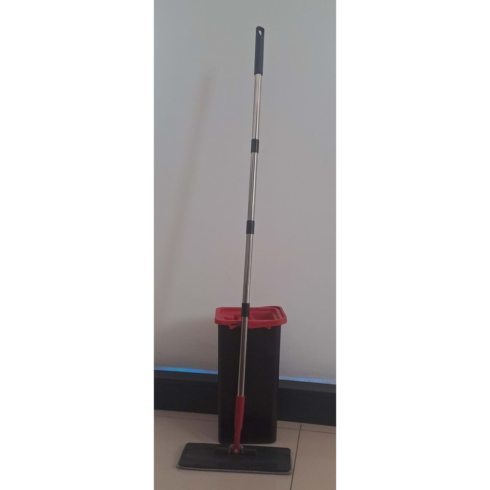 BUSE MOP SET TABLET MOP TEMİZLİK SETİ KUTULU 8 LT - KIRMIZI/SİYAH