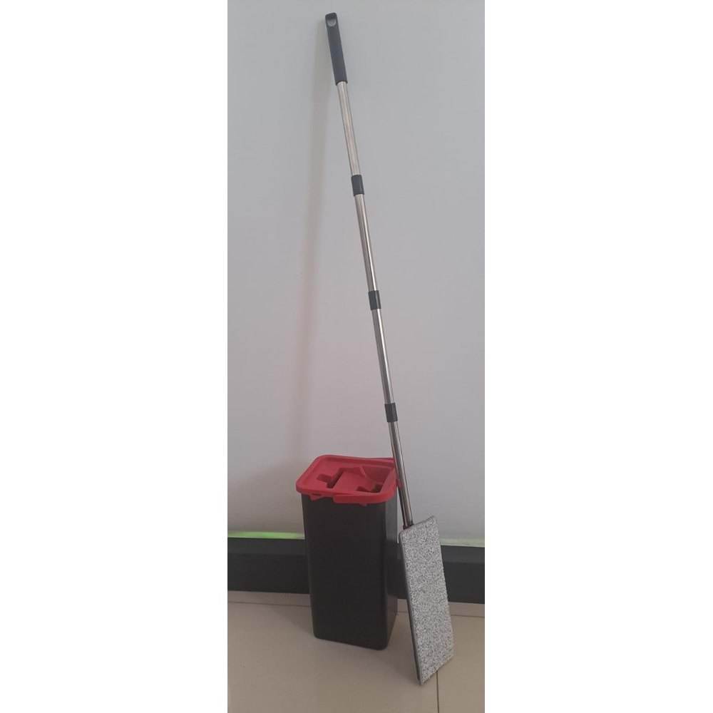 BUSE MOP SET TABLET MOP TEMİZLİK SETİ KUTULU 8 LT - KIRMIZI/SİYAH