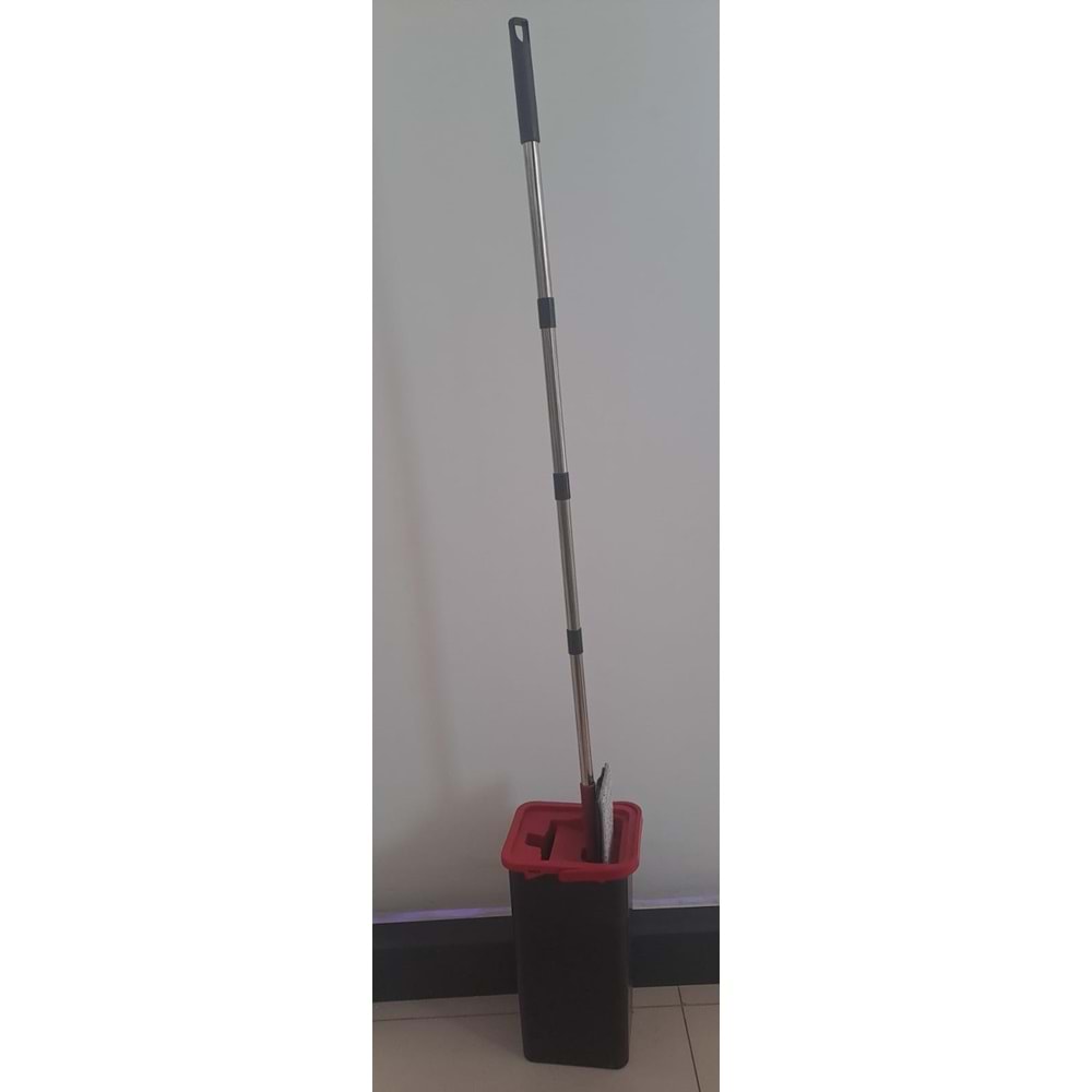 BUSE MOP SET TABLET MOP TEMİZLİK SETİ KUTULU 8 LT - KIRMIZI/SİYAH
