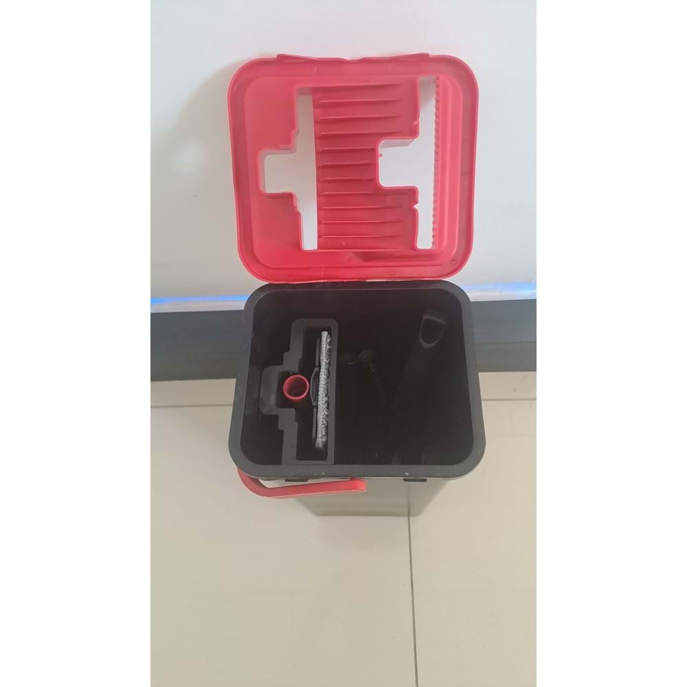 BUSE MOP SET TABLET MOP TEMİZLİK SETİ KUTULU 8 LT - KIRMIZI/SİYAH