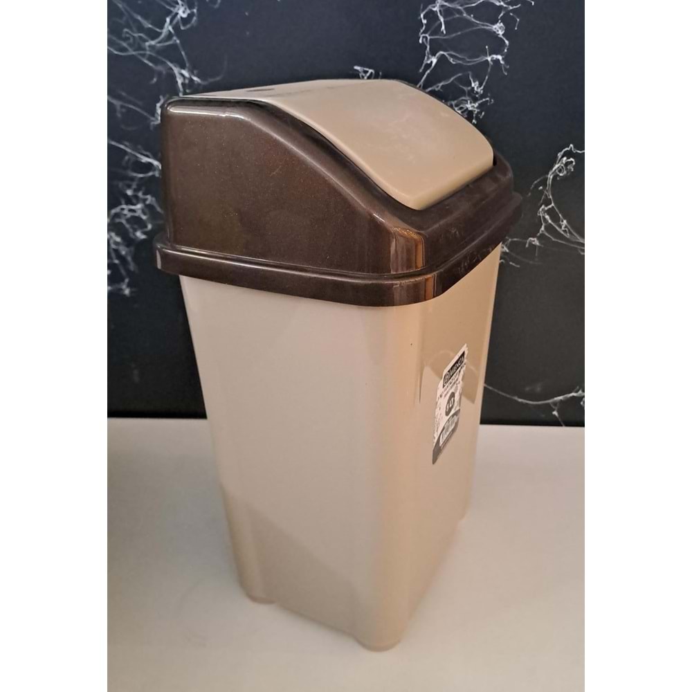 MERDEM PLASTİK MIENCA FANTAZİ ÇÖP KOVASI İTMELİ 5 LT 1 NO