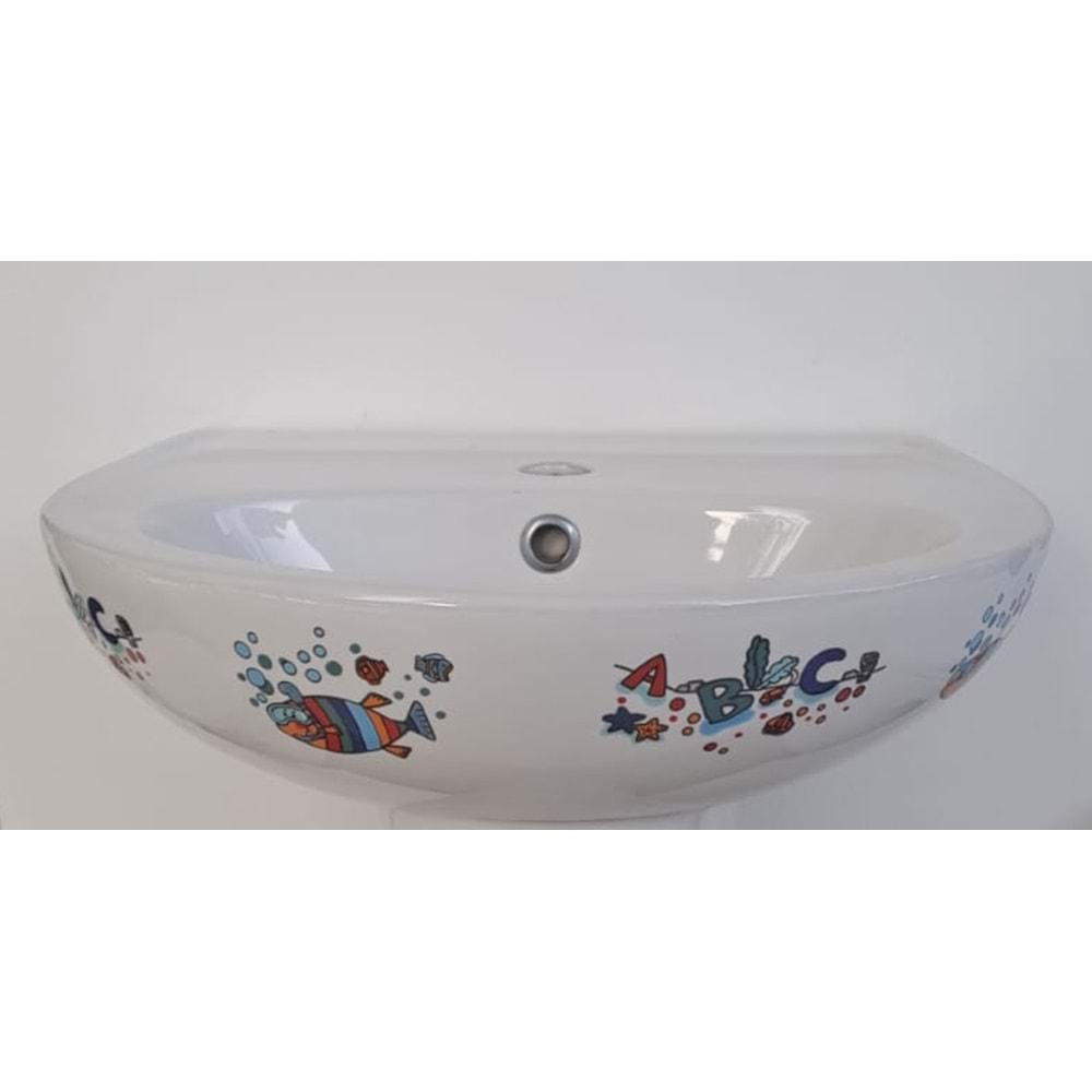 36X45 OVAL LAVABO DEKORLU TURAVİT