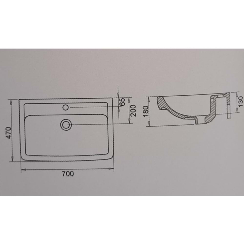 Q70cm LAVABO TURAVİT