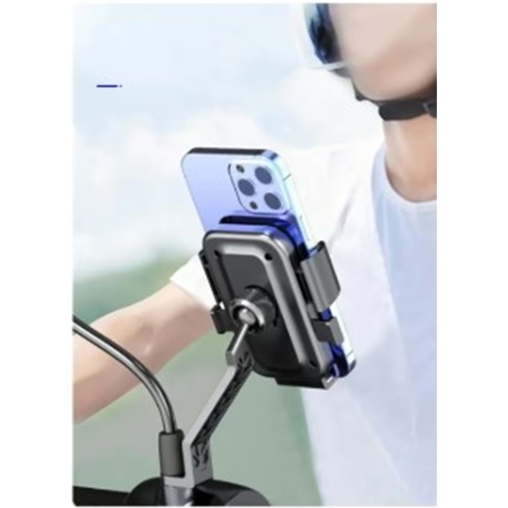 MOTORSİKLET - BİSİKLET TELEFON TUTUCU ( AYNA BAĞLANTILI )