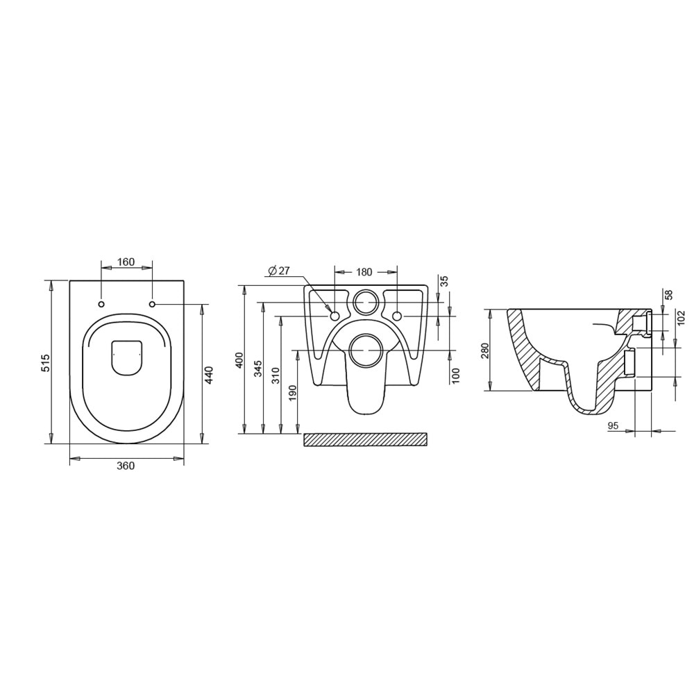 RONDO RİMOUT KANALSIZ ASMA KLOZET (GİZ.MON.) TURAVİT