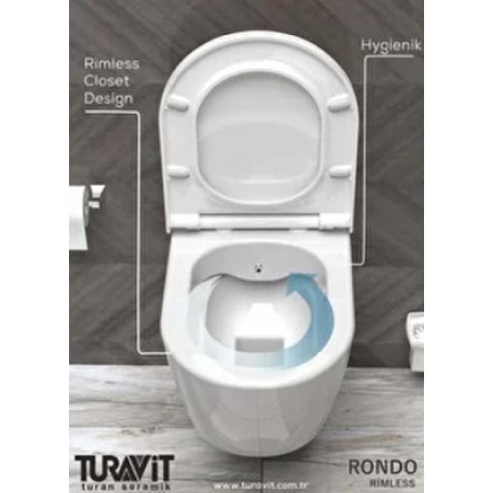 RONDO RITA RIMLESS KANALSIZ ASMA KLOZET ( YANDAN MONTAJ ) TURAVİT