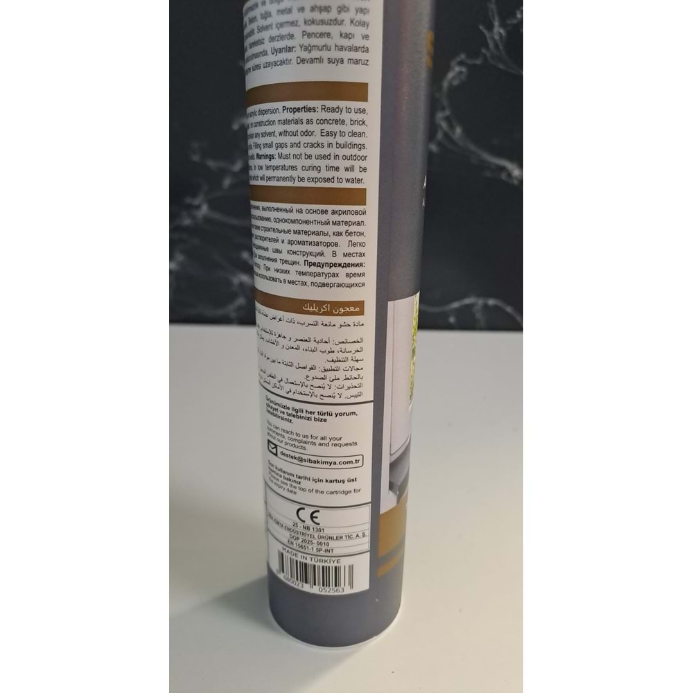 SİBAX AKRİLİK MASTİK BEYAZ 450 Gr