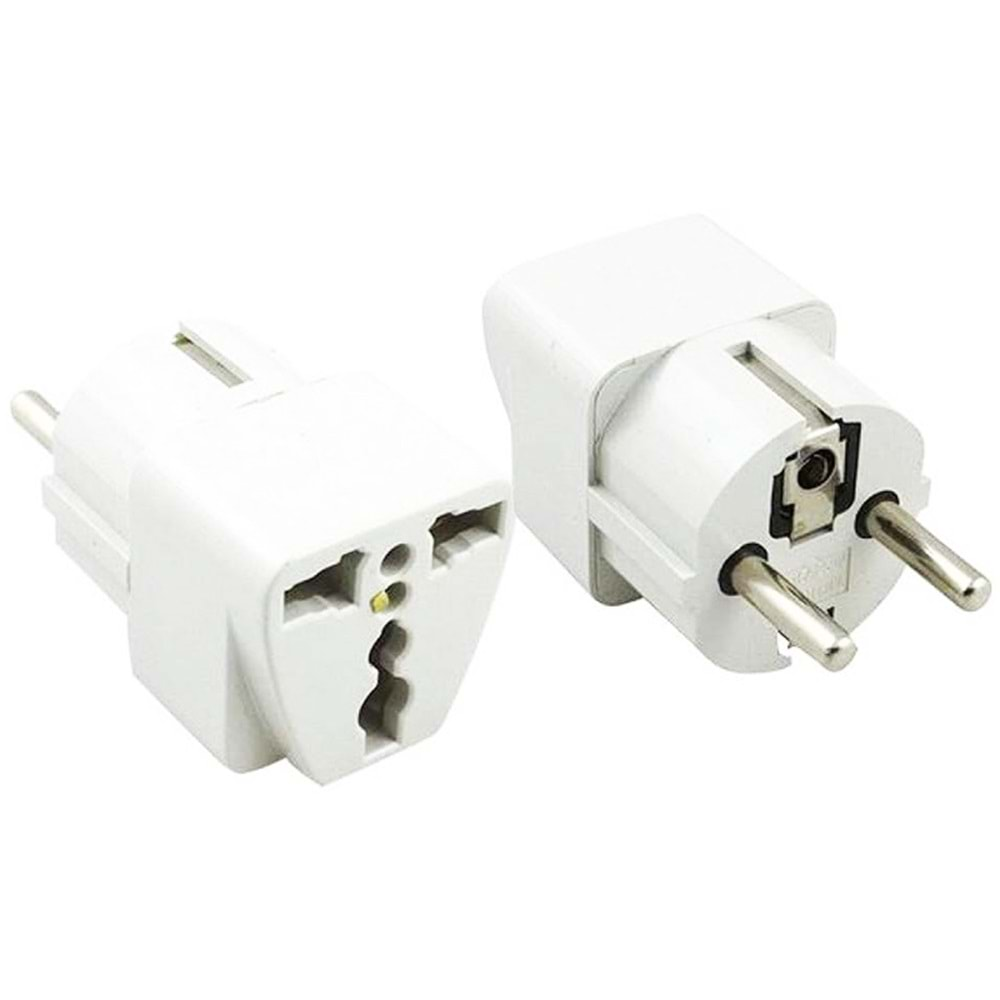 İNGİLİZ FİŞ ADAPTÖRÜ 10/16A 250V TOPRAKLI / ÜNİVERSAL FİŞ