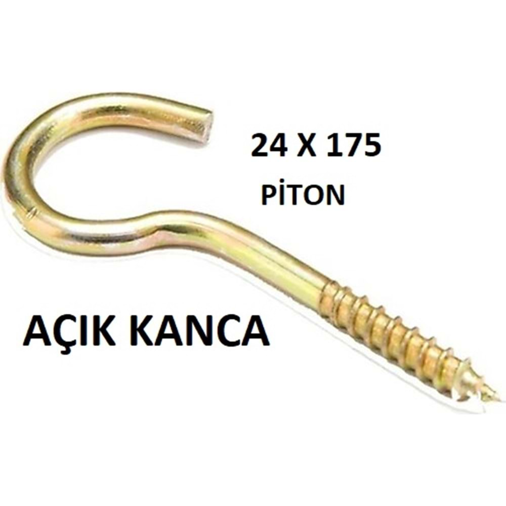 24 x 175 PİTON - AÇIK KANCA ( 1 ADET FİYATIDIR )