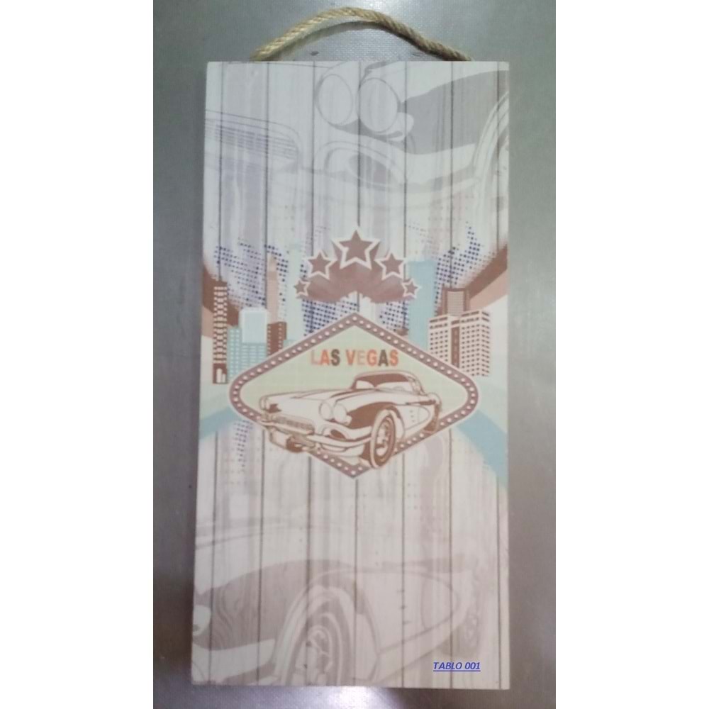 TABLO MİNİ AHŞAP 14,5cm X 29,5cm - TABLO 001