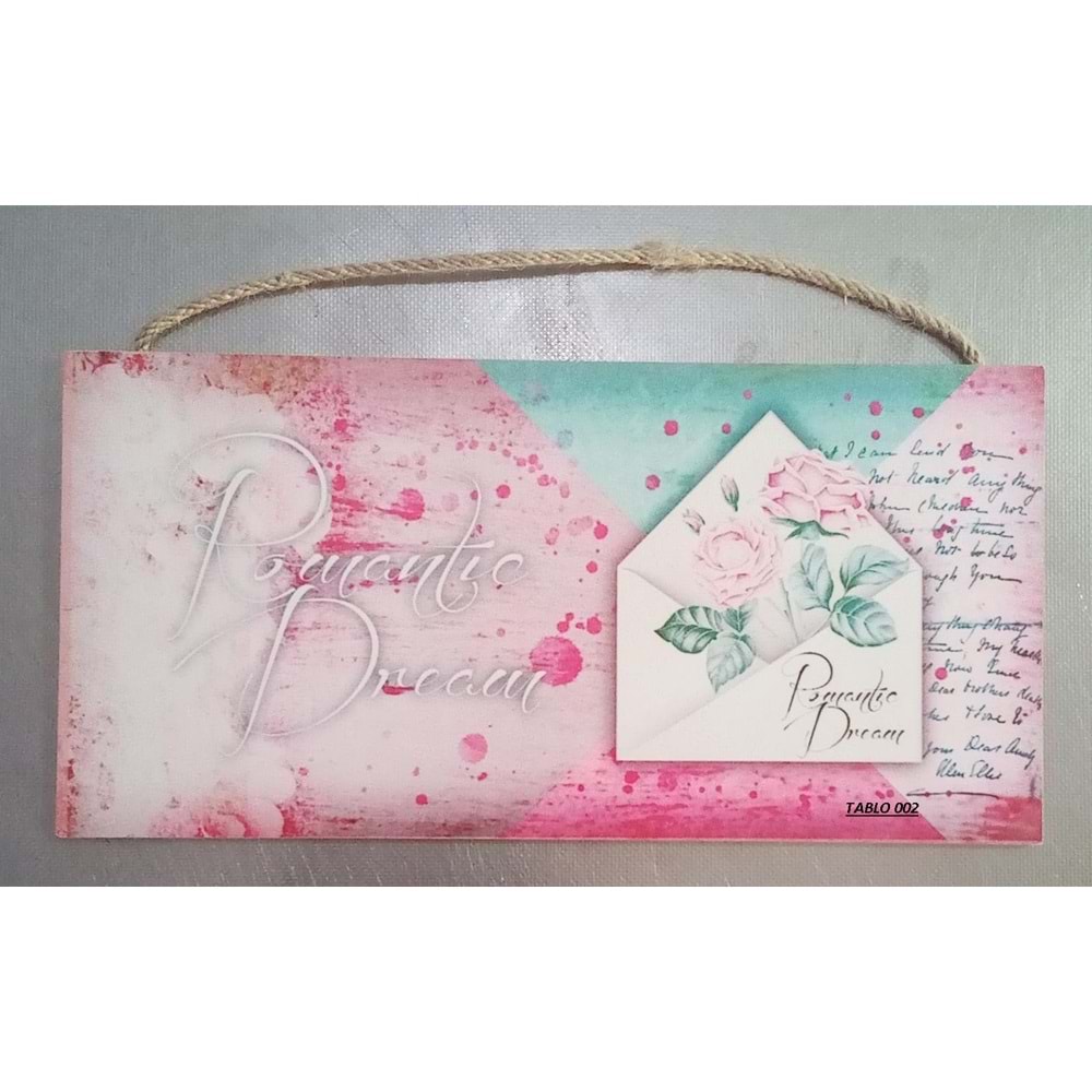 TABLO MİNİ AHŞAP 14,5cm X 29,5cm - TABLO 002